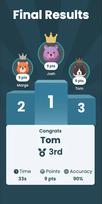 seekr games final results screen